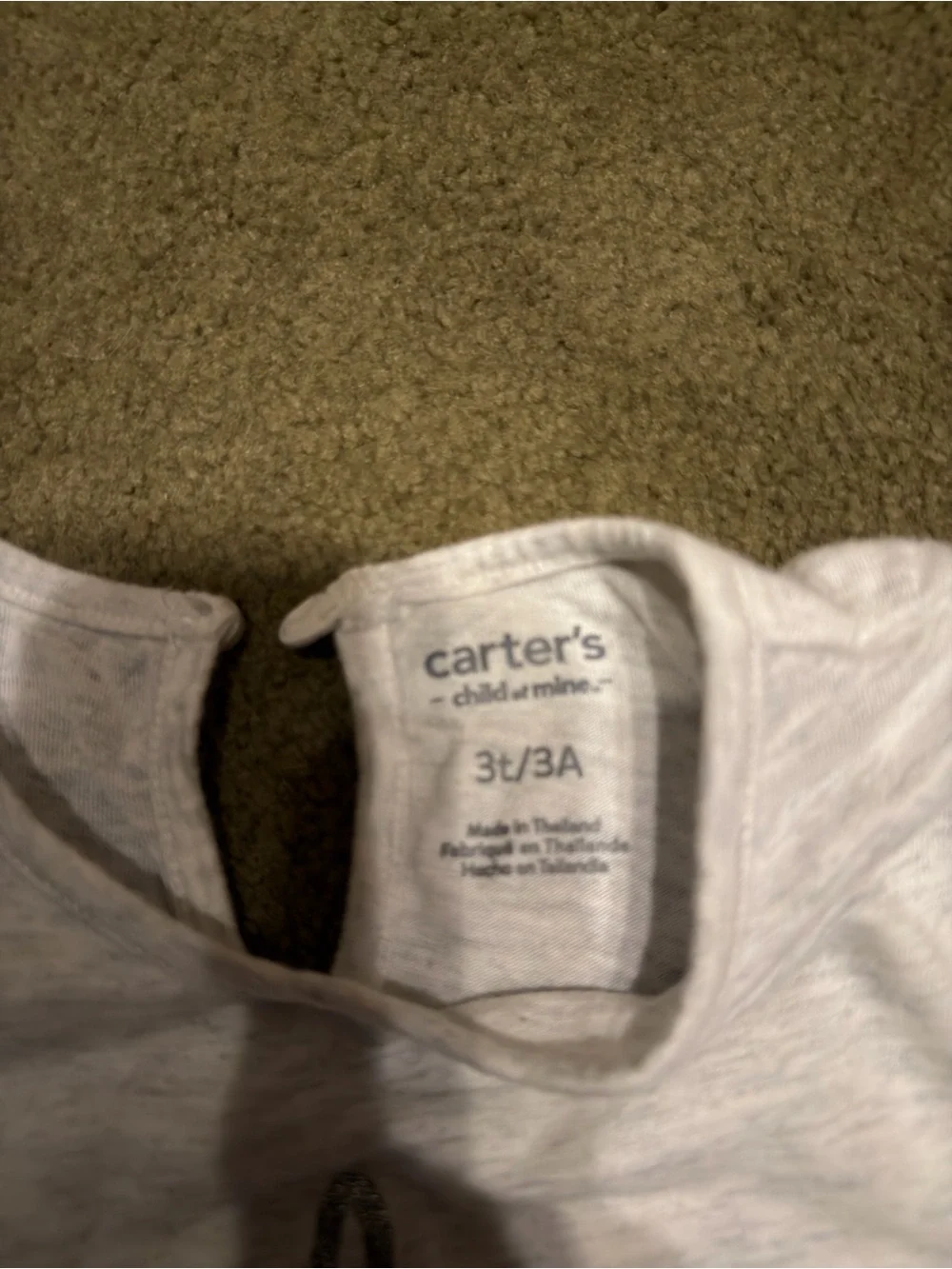 Carter's Gray Ruffle Tee with Green Polka Dot Leggings